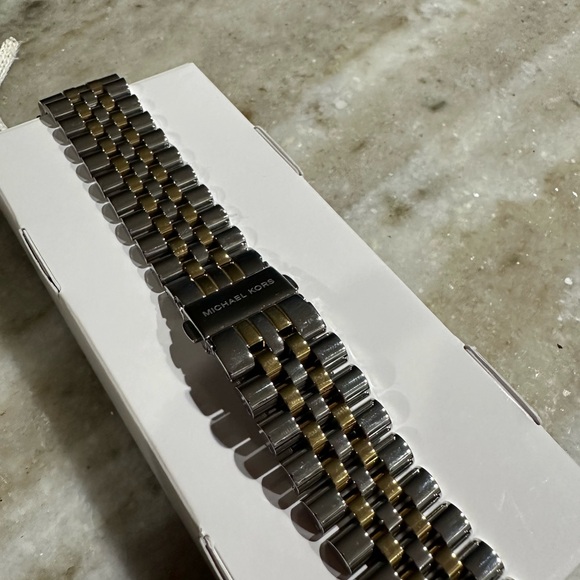 Never used! Michael Kors Apple Watch two tone stainlesss steel band. - Picture 5 of 8